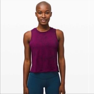 Lululemon Train to Be Tank - Marvel/Black Tie Dye